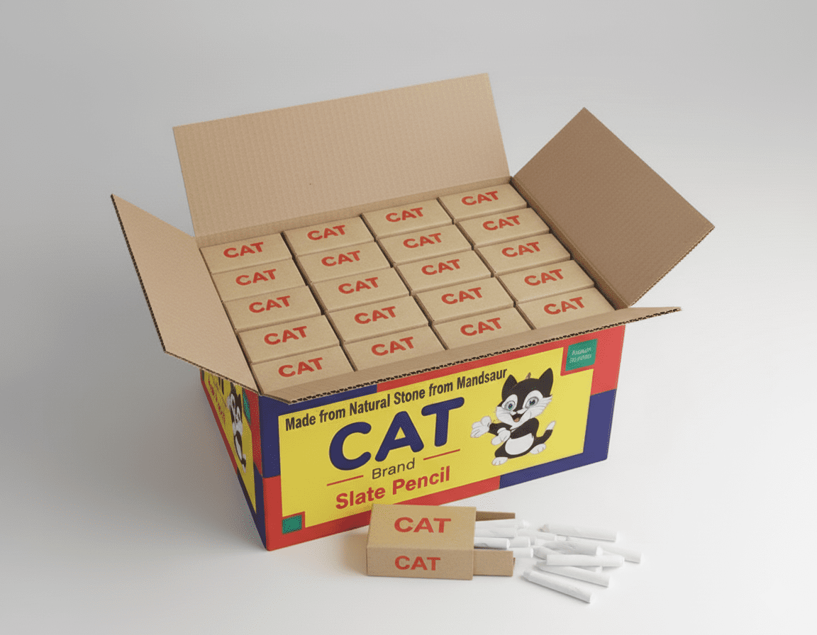Buy Slate Pencil Online | Cat Natural Slate Pencils | 25 Mini Packs | 3kg Slate Chalk - Image 2