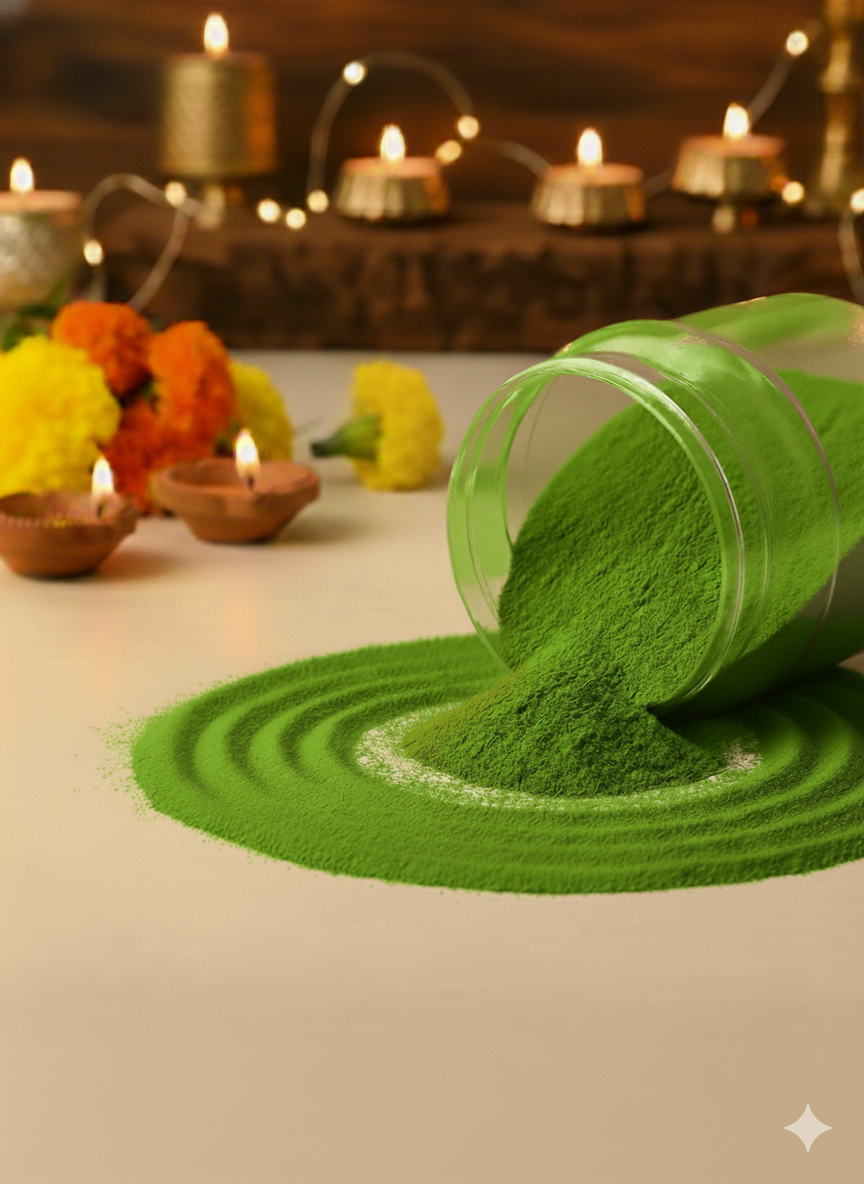 200g Rangoli Powder – 12 Multi Color Set | Bright & Long-Lasting Colours for Diwali, Festivals & Decoration - Image 4